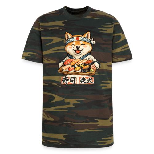 Funny Shiba Inu Sushi Kawaii Dog Tee - Unisex Camo Tee