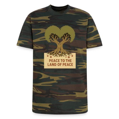 Peace To The Land Of Peace Tree Heart - Unisex Camo Tee