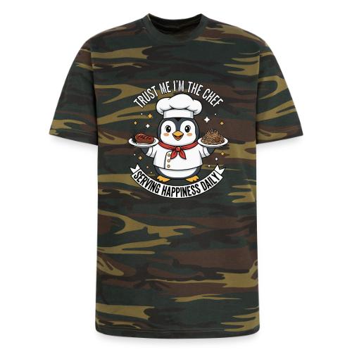 cute Penguin Chef-Funny Cartoon Daily Happiness - Unisex Camo Tee