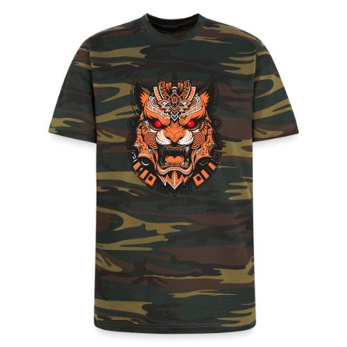 Tribal Demon Wolf Mask - Unisex Camo Tee