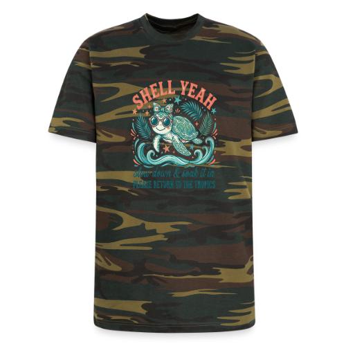 Shell Yeah Sea Turtle Beach Vibes - Unisex Camo Tee