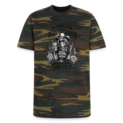Chaos Coordinator Mom Skeleton Cowgirl - Unisex Camo Tee