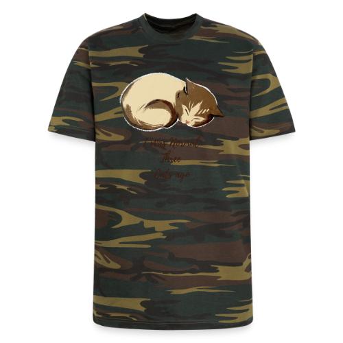 I Was Normal Three Cats Ago Funny Cat T-Shirt - Unisex Camo Tee