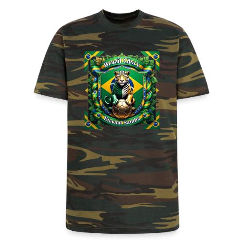 Brazil Jaguar Glory T-Shirt, Flag Pride Badge Gift - Unisex Camo Tee