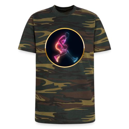 Basketball: Golden Court Glow - Unisex Camo Tee