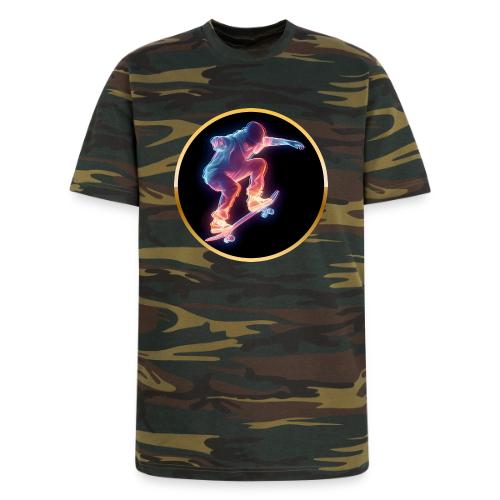 Skateboarding: Neon Skate Orbit - Unisex Camo Tee