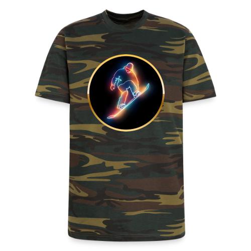 Golden Neon Snowboard - Unisex Camo Tee