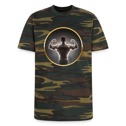 Bodybuilding: Neon Strength Frame - Unisex Camo Tee