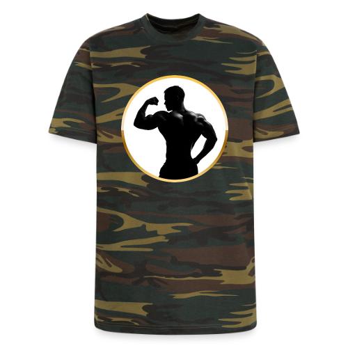 Bodybuilder: Classic Flex Emblem - Unisex Camo Tee