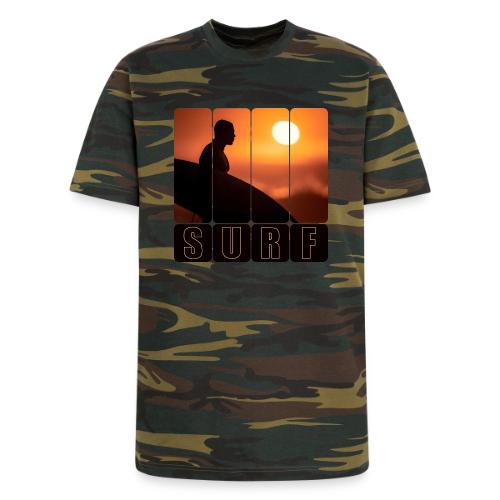 Surfing: Sunset Surf Panels - Unisex Camo Tee