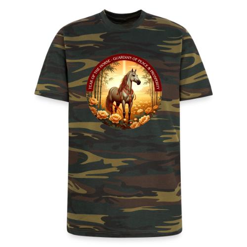 Year of the Horse Guardian T Shirt, Lunar New Year - Unisex Camo Tee
