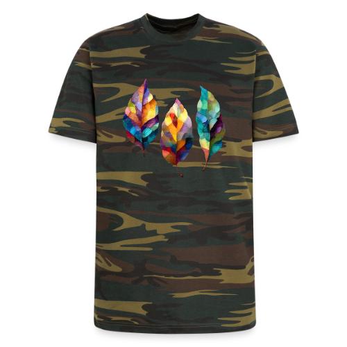 Art: Colorful Leaf Harmony - Unisex Camo Tee