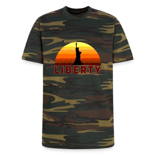 USA: Sunset Liberty Bold - Unisex Camo Tee
