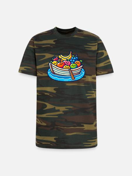 Fruity Boat Adventure - Unisex Camo Tee - green camo