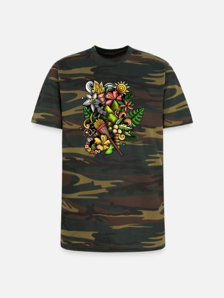 Lunar Dreamcatcher - Unisex Camo Tee - green camo