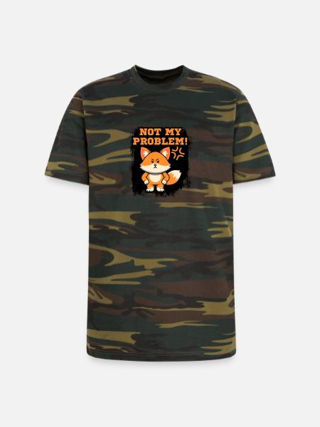 Not My Problem Fox - Unisex Camo Tee - green camo
