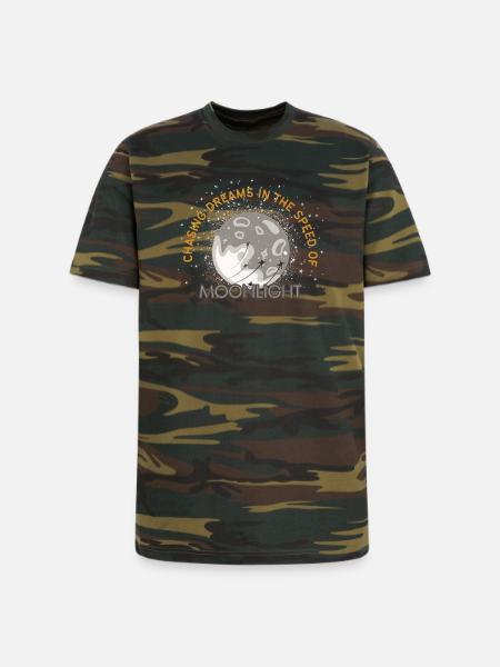 Celestial Moonlight Dream Illustration - Unisex Camo Tee - green camo