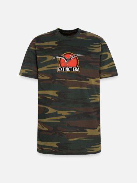 Prehistoric Pterosaur Extinction Logo - Unisex Camo Tee - green camo