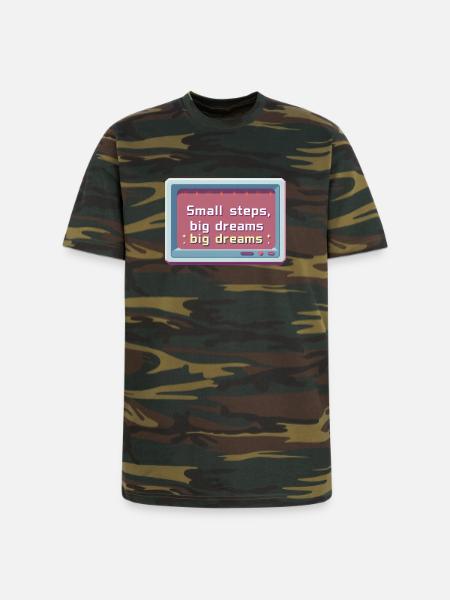 Small Steps Big Dreams Pixel - Unisex Camo Tee - green camo