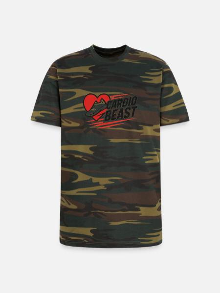 Cardio Beast Heartbeat Sprint - Unisex Camo Tee - green camo