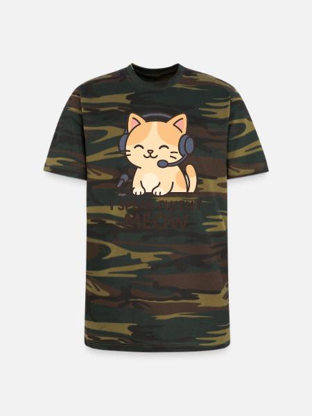 I Speak Fluent Meow - Unisex Camo Tee - green camo