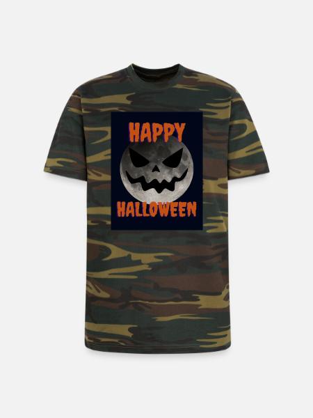Happy Halloween - Unisex Camo Tee - green camo