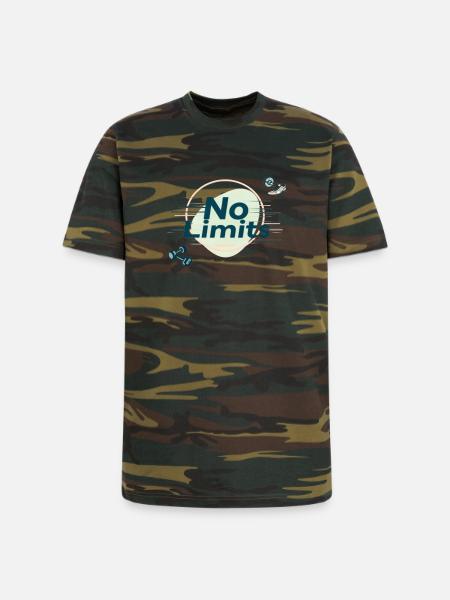 No Limits Fitness - Unisex Camo Tee - green camo