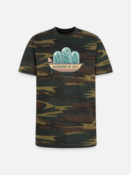 Gardens in Sky Terrarium Boat - Unisex Camo Tee - green camo