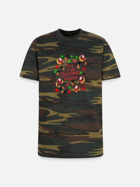 This Is My Christmas Pajama - Unisex Camo Tee - green camo