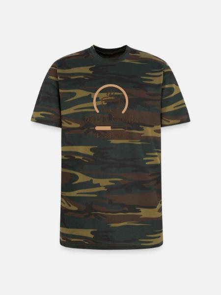 Coffee Loading Please Wait - Unisex Camo Tee - green camo