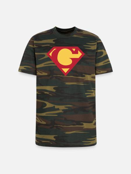 Letter G - Unisex Camo Tee - green camo
