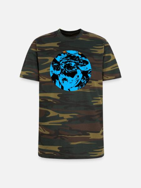 Blue Echo Faces - Unisex Camo Tee - green camo