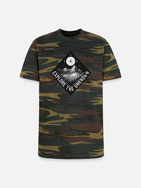 Explore the Unknown Patch - Unisex Camo Tee - green camo