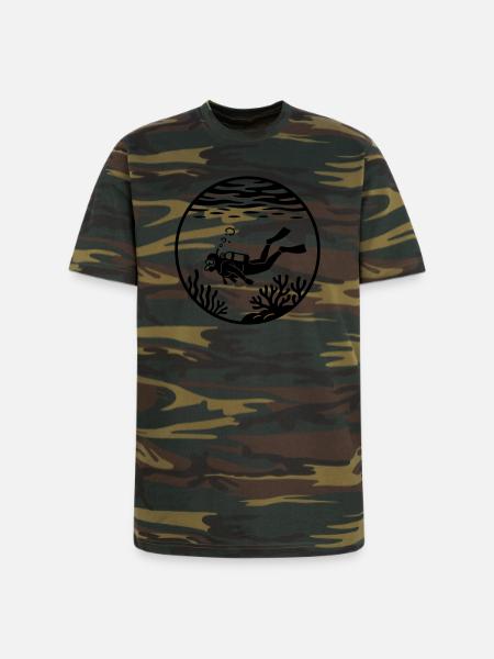scuba - Unisex Camo Tee - green camo