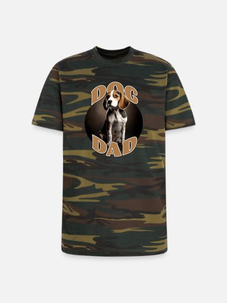 Beagle Dad Graphic Tee - Unisex Camo Tee - green camo