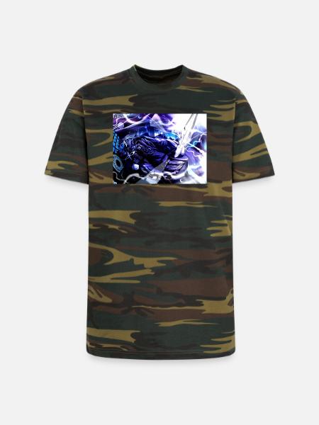 Moonlit Oni Blade - Unisex Camo Tee - green camo