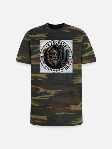 Forest Hermit Indie Badge - Unisex Camo Tee - green camo