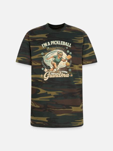 Pickleball Grandma Shirt - Unisex Camo Tee - green camo