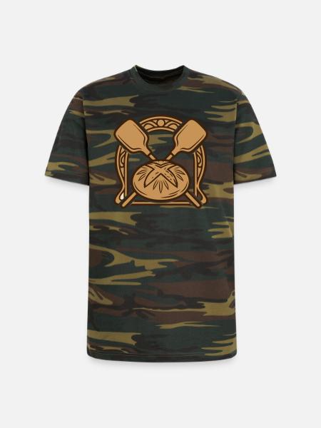 Bakers Peel Bread Crest - Unisex Camo Tee - green camo