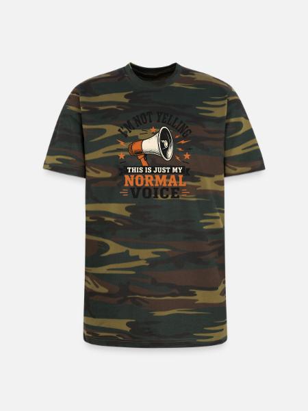 Normal Voice Megaphone Tee - Unisex Camo Tee - green camo
