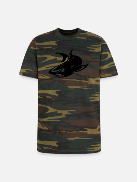 Shark - Unisex Camo Tee - green camo