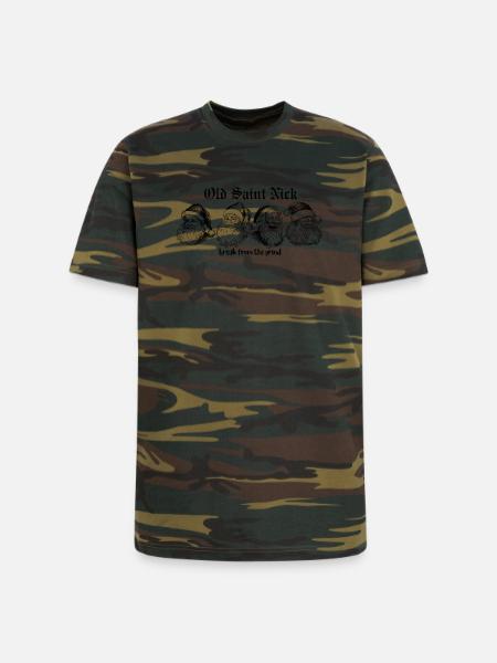 Old Saint Nick - Unisex Camo Tee - green camo