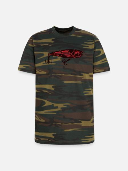 Fishing Lure Bait Predator - Unisex Camo Tee - green camo