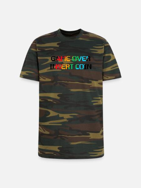 Game Over Insert Coin - Unisex Camo Tee - green camo