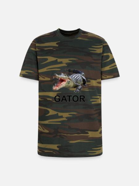 Gator shirt - Unisex Camo Tee - green camo