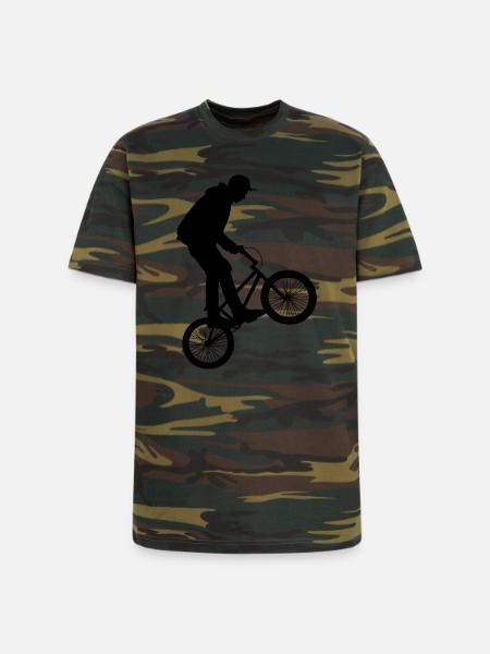 design BMX black - Unisex Camo Tee - green camo