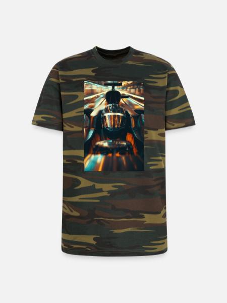 Neon Velocity Racer - Unisex Camo Tee - green camo