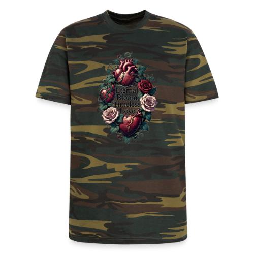 Eternal Bloom Timeless Love Entwined Hearts T-Shir - Unisex Camo Tee