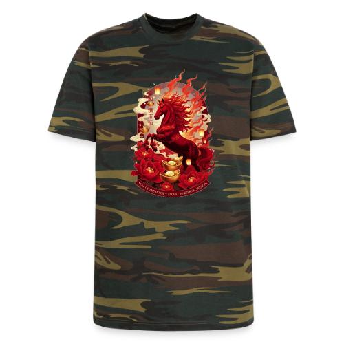 Year of the Horse Ascent T Shirt, Lunar New Year - Unisex Camo Tee