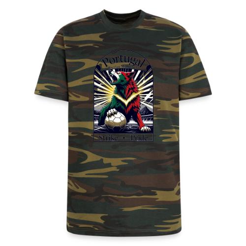 Portugal Iberian Wolf Soccer T Shirt, Pride Gift - Unisex Camo Tee